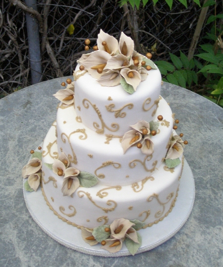 Chamange Calla lily Wedding cake