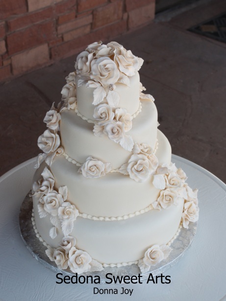 Classic Sugar Rose Wedding Cake